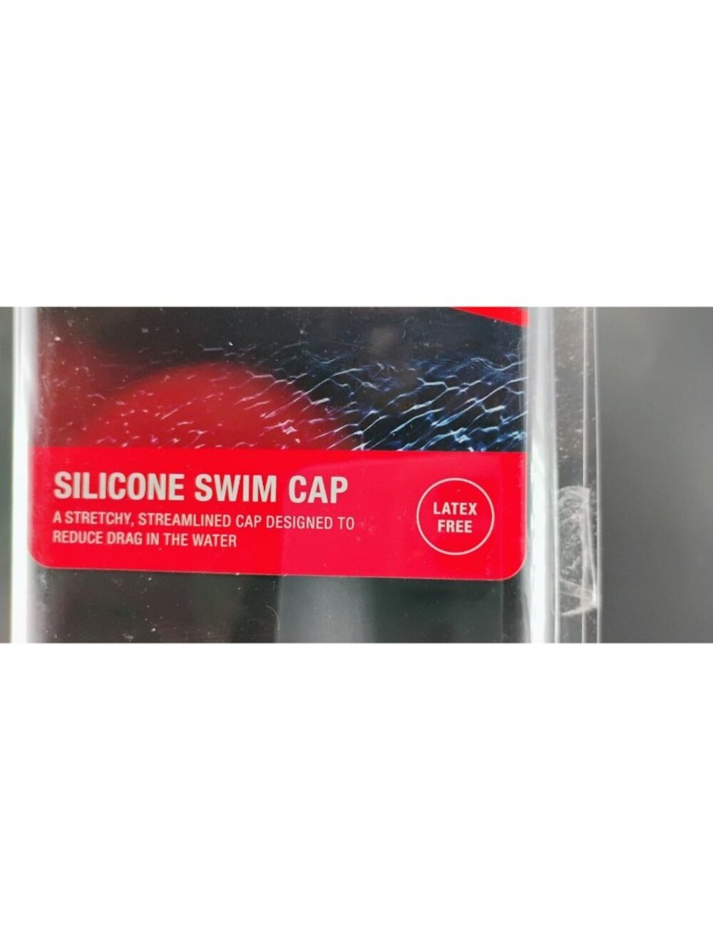 Speedo Adult Silicone Swim Cap Latex-Free Durable Black Design - Picture 2 of 6